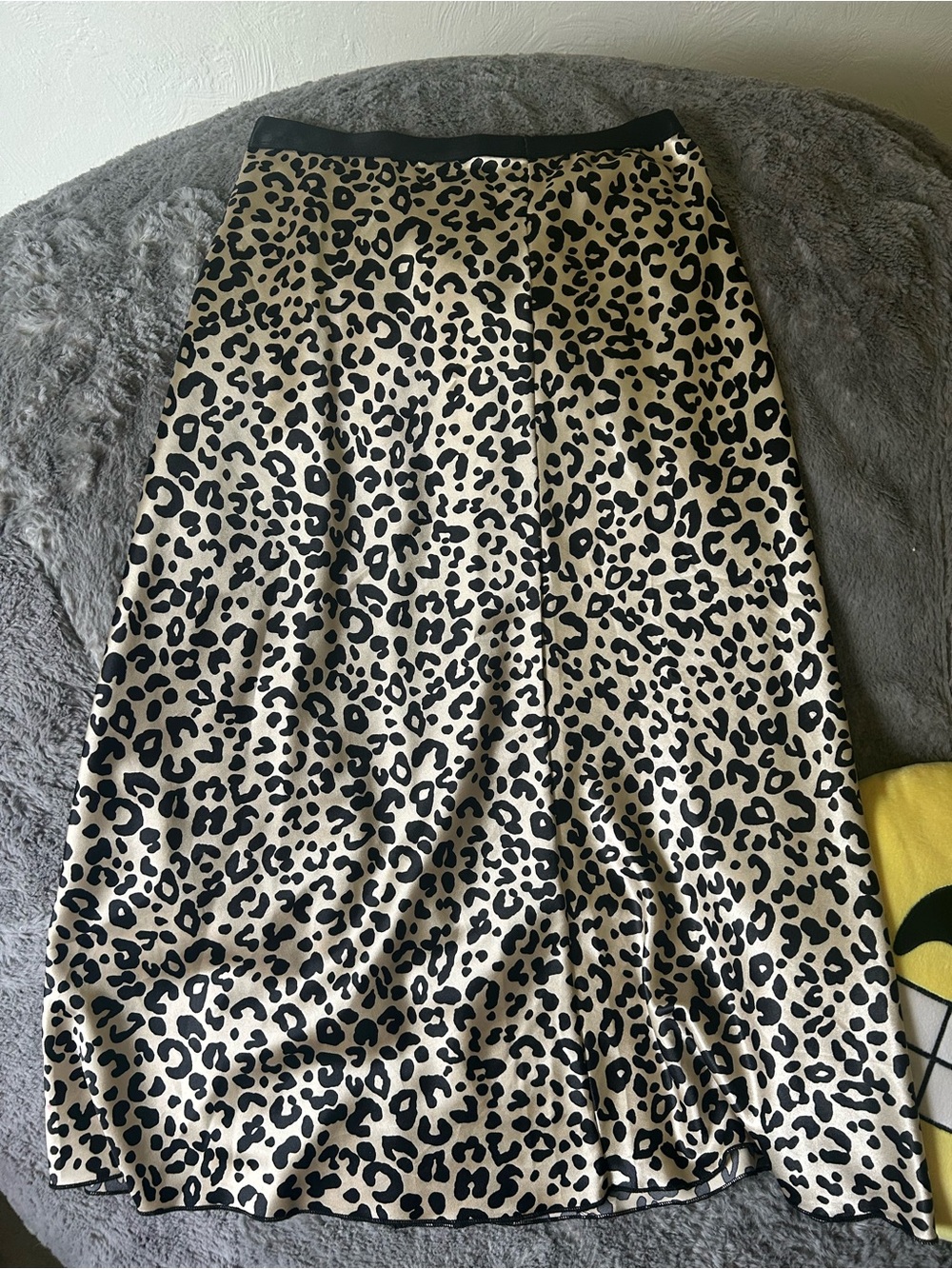 Knit Riot Leopard Print A-Line Midi Skirt